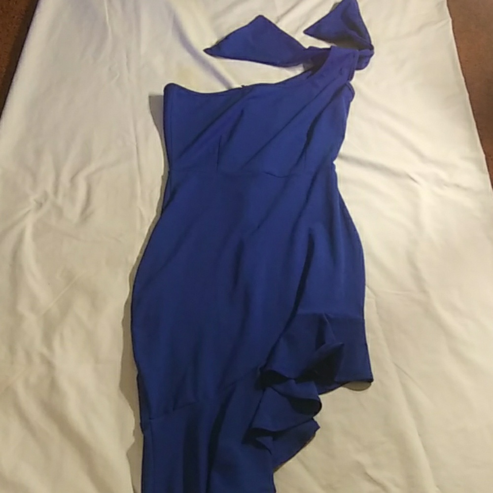 Blue One Shoulder Dress